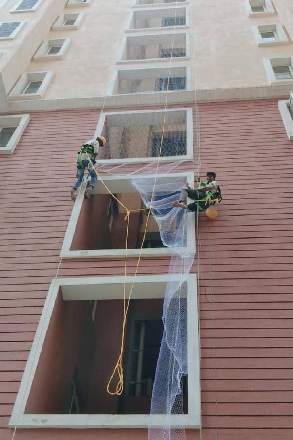 Duct Area Covering Bird Nets in Bangalore - Pigeon Netting Service